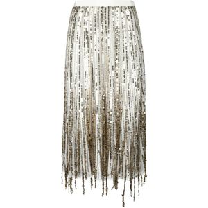 Elisabetta Franchi, Dames, Rokken, Geel, Maat: S Chiffon,