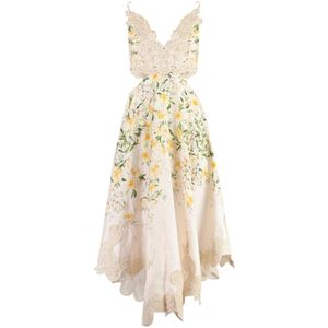 Zimmermann, Dames, Jurken, Beige, Maat: S Linnen,