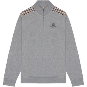 Aquascutum, Heren, Sweatshirts & Hoodies, Grijs, Maat: XL Fleece,