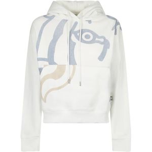 Kenzo, Dames, Sweatshirts & Hoodies, Wit, Maat: S Katoen,