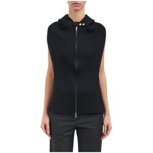 Courrèges, Dames, Jassen, Zwart, Maat: ONE Size Wol,