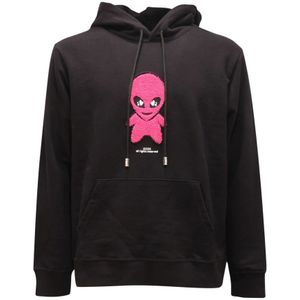 Gcds, Heren, Sweatshirts & Hoodies, Zwart, Maat: M