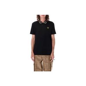 Versace Herenkleding T-shirts en polo`s Zwart Aw23 , Black , Heren , Maat: L