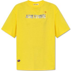 Acne Studios, Dames, Tops, Geel, Maat: S Katoen,