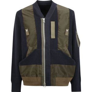 Sacai, Heren, Jassen, Veelkleurig, Maat: L Katoen,