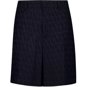 Valentino Garavani, Heren, Korte broeken, Blauw, Maat: L Zijde,