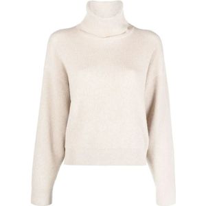 Brunello Cucinelli, Dames, Truien, Wit, Maat: M Zijde,