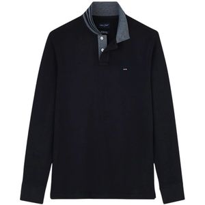 Eden Park, Heren, Tops, Zwart, Maat: S Katoen,