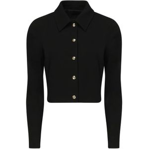 Pinko, Dames, Jassen, Zwart, Maat: 3XS Viscose,
