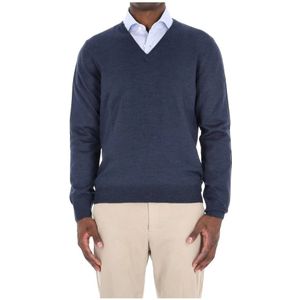 Barba, Heren, Truien, Blauw, Maat: XL Wol,