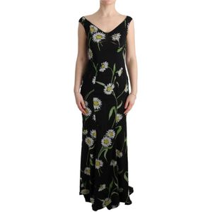 Dolce & Gabbana, Dames, Jurken, Zwart, Maat: M Zijde,