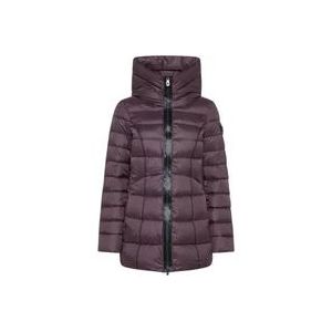 Peuterey Korte gewatteerde dames puffer jas , Purple , Dames , Maat: S