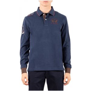 La Martina, Heren, Tops, Blauw, Maat: S Katoen,