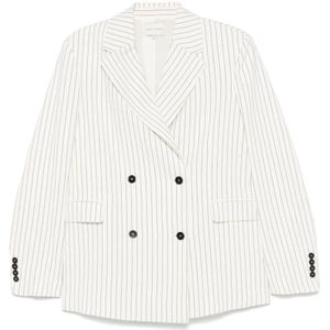 Loulou Studio, Dames, Jassen, Wit, Maat: M Linnen,