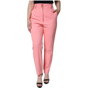 Dolce & Gabbana, Dames, Broeken, Roze, Maat: M Viscose,