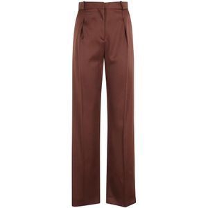 Loulou Studio, Dames, Broeken, Rood, Maat: S Wol,