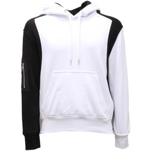 Neil Barrett, Heren, Sweatshirts & Hoodies, Wit, Maat: XS Katoen,