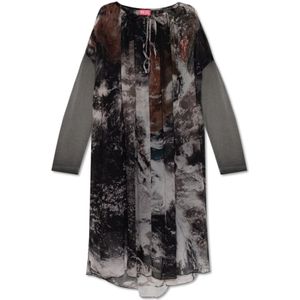 Diesel, Dames, Jurken, Grijs, Maat: S Katoen,