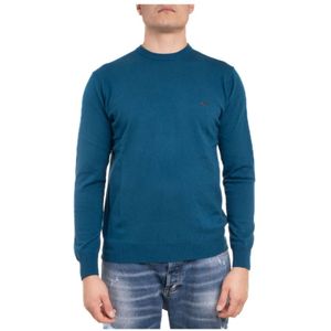 Harmont & Blaine, Heren, Sweatshirts & Hoodies, Blauw, Maat: M Katoen,