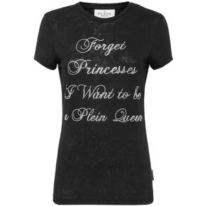 Philipp Plein, Dames, Tops, Zwart, Maat: XS Katoen,