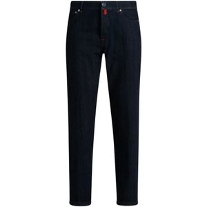 Kiton, Heren, Jeans, Blauw, Maat: W31 Katoen,
