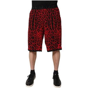 Dolce & Gabbana, Heren, Korte broeken, Rood, Maat: M Viscose,