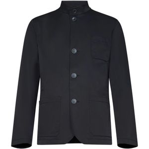 Herno, Heren, Jassen, Blauw, Maat: M Leer,