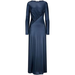 Nicowa - Ewelio - Maxi Jurk - Blauw - Elastische Metallic Jersey