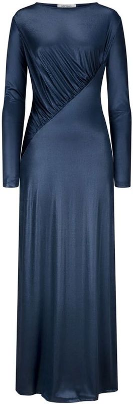 Nicowa - Ewelio - Maxi Jurk - Blauw - Elastische Metallic Jersey