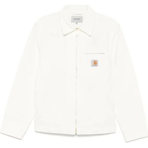Carhartt Wip, Heren, Jassen, Wit, Maat: L Katoen,