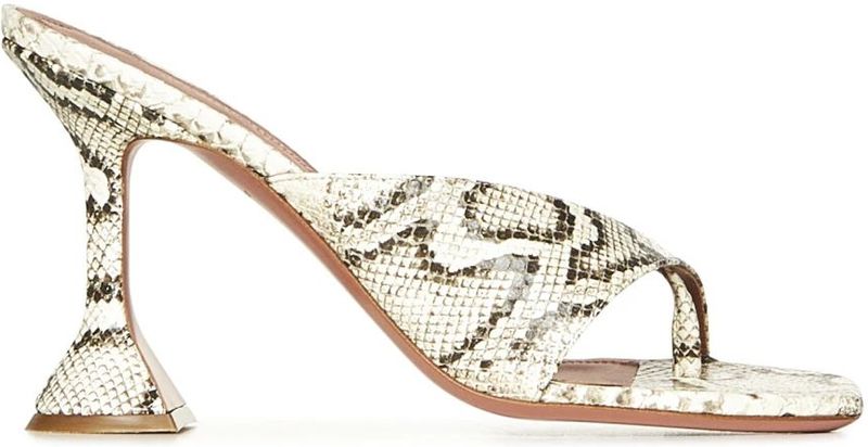 Amina Muaddi - Muiltjes - Veelkleurig - 95 mm Hakhoogte - Leer