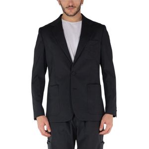 Palm Angels, Heren, Jassen, Zwart, Maat: L Katoen,