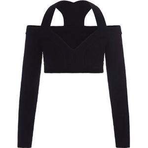 Alexander McQueen, Dames, Tops, Zwart, Maat: XS Viscose,