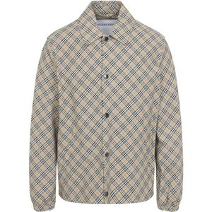 Burberry, Heren, Jassen, Beige, Maat: L Poliester,