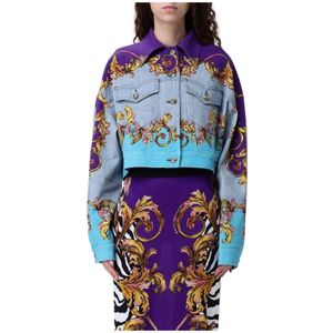 Versace Jeans Couture, Dames, Jassen, Veelkleurig, Maat: M Denim,