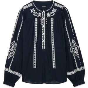 Zadig & Voltaire, Dames, Blouses & Shirts, Blauw, Maat: XS