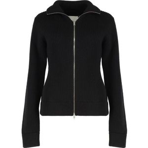 Maison Margiela, Dames, Sweatshirts & Hoodies, Zwart, Maat: M Wol,