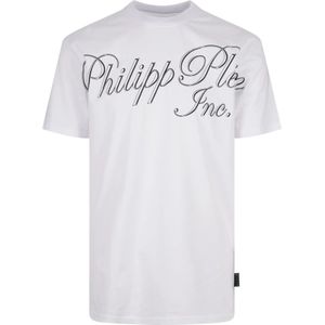 Philipp Plein, Heren, Tops, Wit, Maat: XL Katoen,