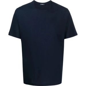 Herno, Heren, Tops, Blauw, Maat: 5XL Katoen,
