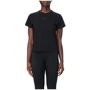 T by Alexander Wang, Dames, Tops, Zwart, Maat: L Katoen,