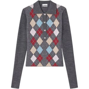 Ganni, Dames, Tops, Veelkleurig, Maat: XS