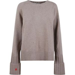 Tory Burch, Dames, Truien, Beige, Maat: L