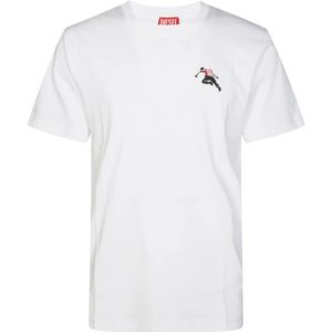 Diesel, Heren, Tops, Wit, Maat: L Katoen,