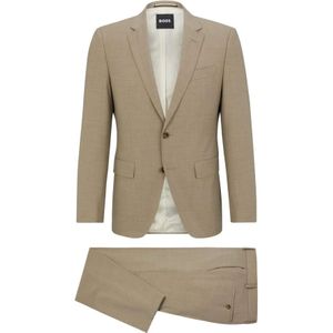 Hugo, Heren, Pakken, Beige, Maat: XL Wol,