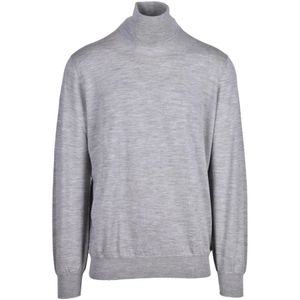 Brunello Cucinelli, Heren, Truien, Grijs, Maat: 2XL Wol,