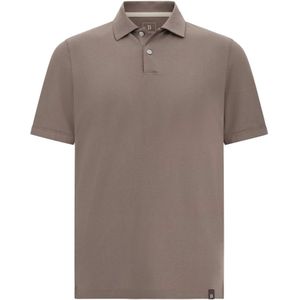 Boggi Milano, Heren, Tops, Beige, Maat: 3XL Piqué,