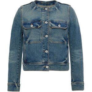 Kenzo, Dames, Jassen, Blauw, Maat: S Denim,