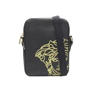 Versace Leather crossbody-bags , Black , Dames , Maat: ONE Size
