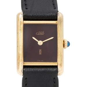 Cartier Vintage, Dames, Pre-owned, Geel, Maat: ONE Size Leer,