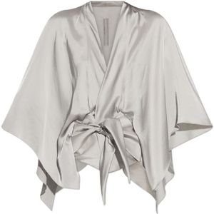 Rick Owens, Dames, Blouses & Shirts, Grijs, Maat: S Zijde,